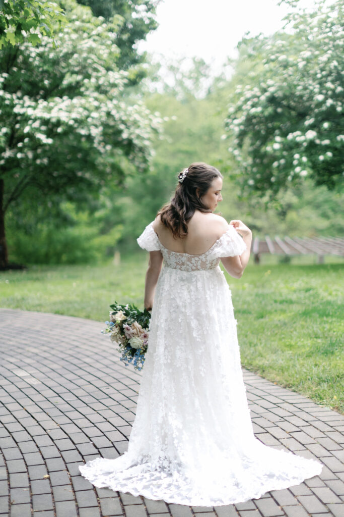 Bridal portraits in France during an intimate destination wedding
