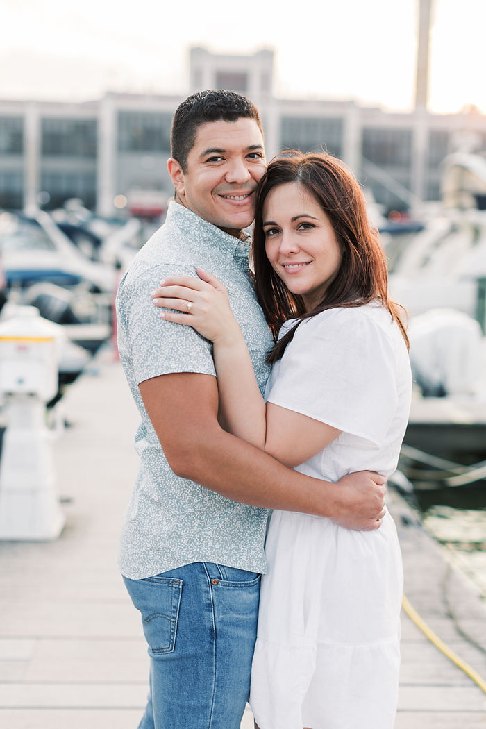 Old Town Alexandria engagement at sunset