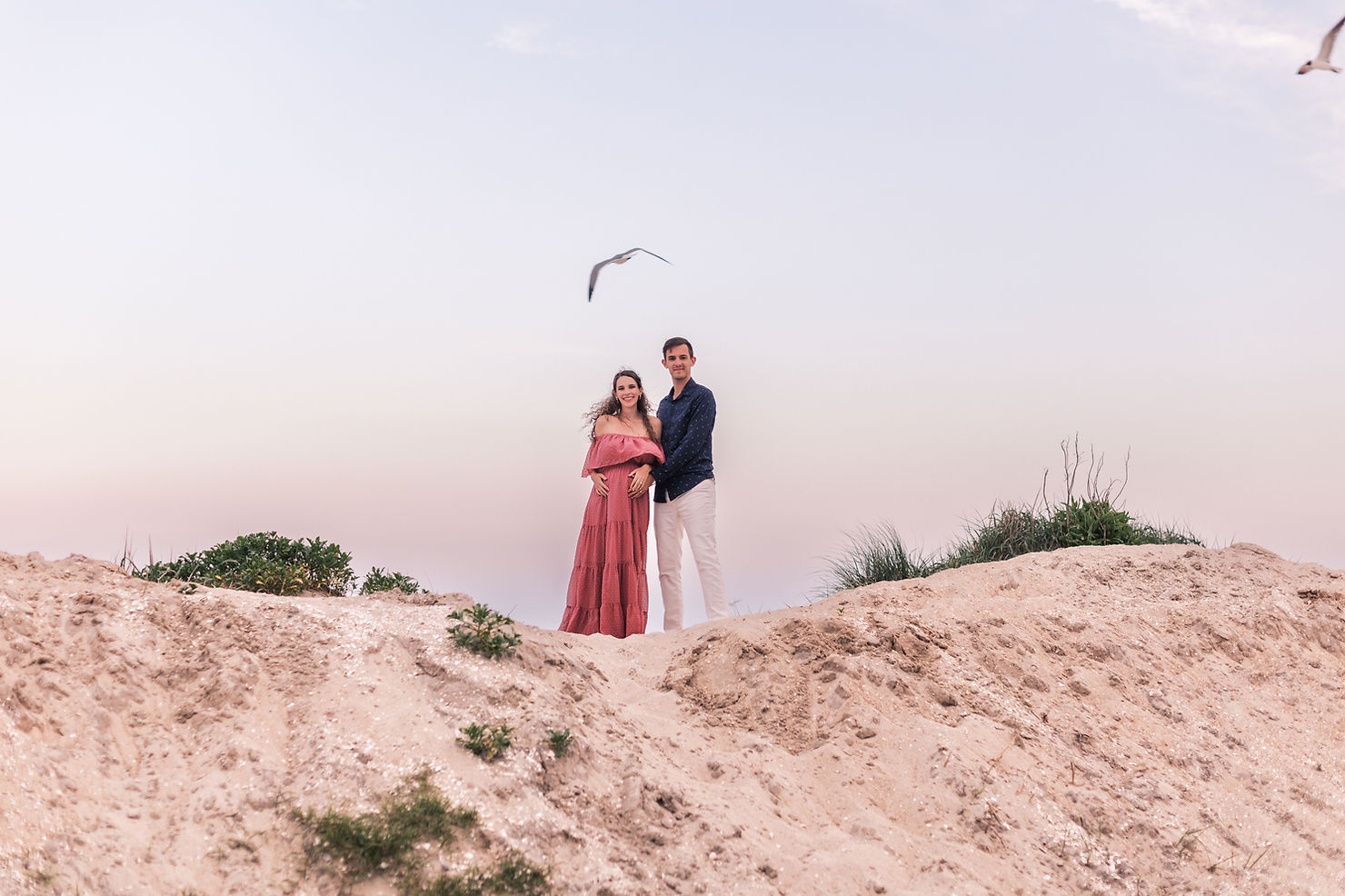 Romantic beach elopement with wild horses at Assateague Island National Seashore, Maryland