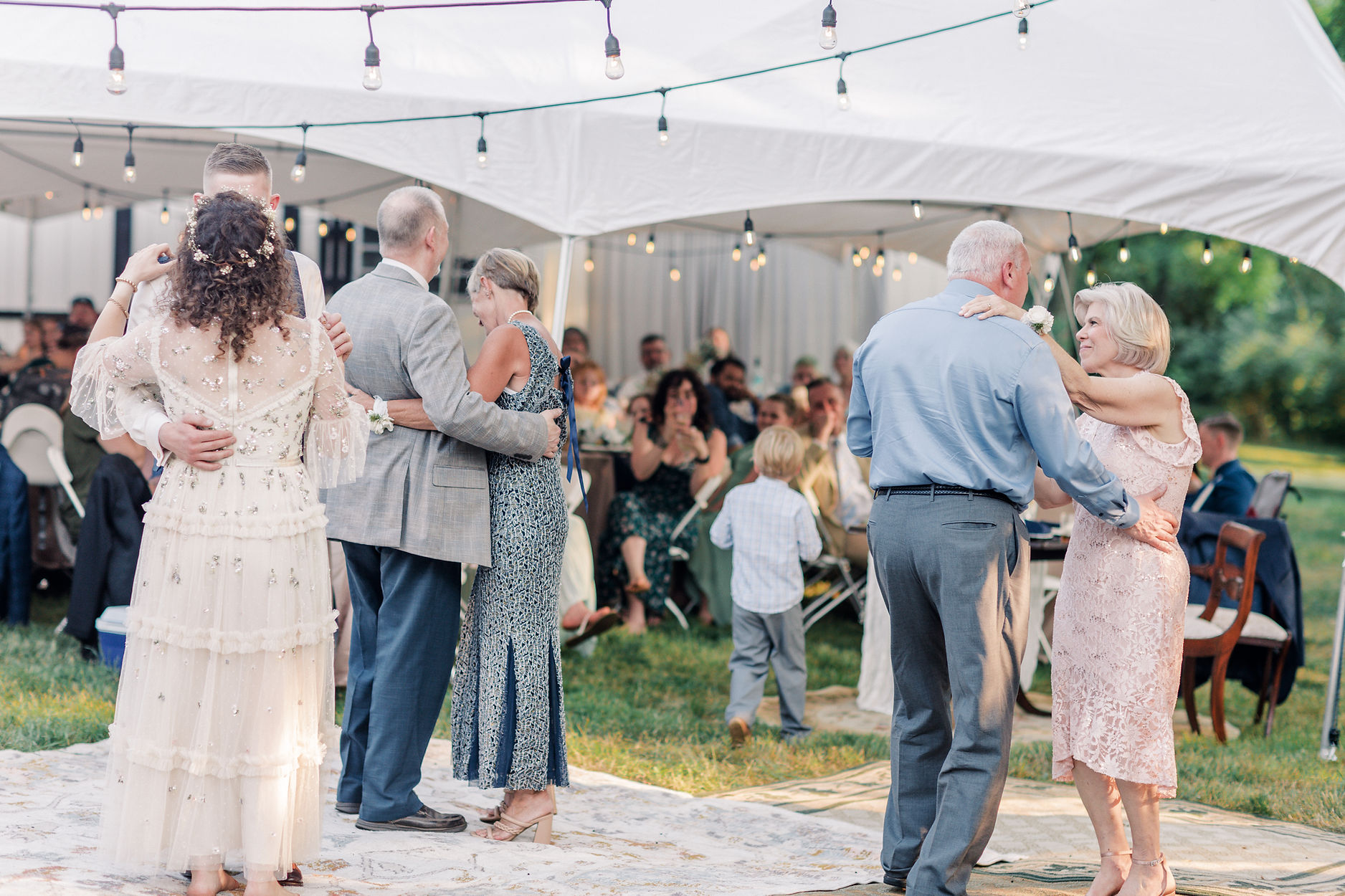 a backyard maryland wedding party reception