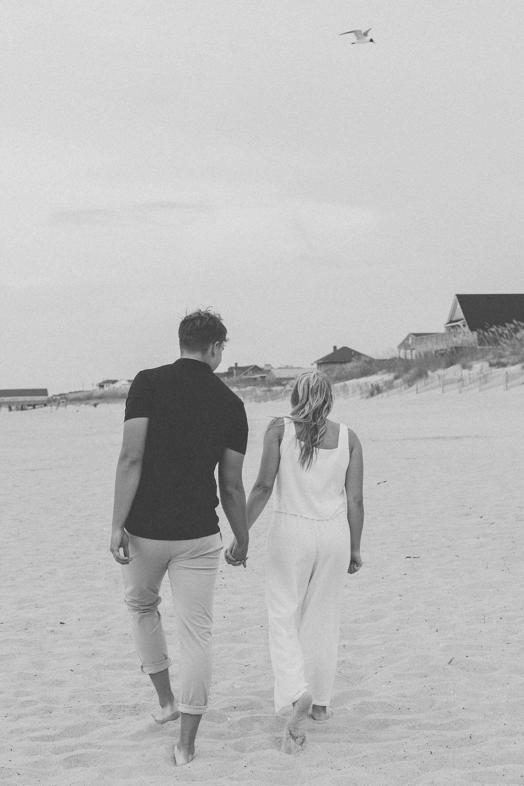 black and white beach photos on the crystal coast North Carolina