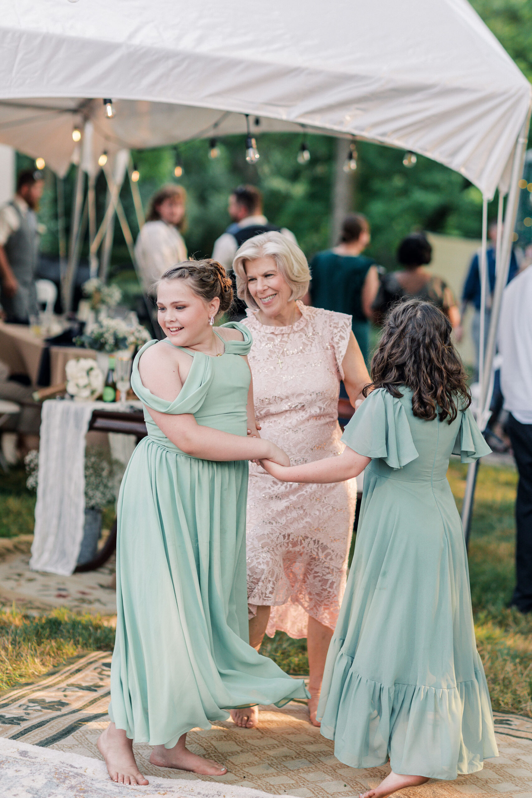 a back yard wedding reception 