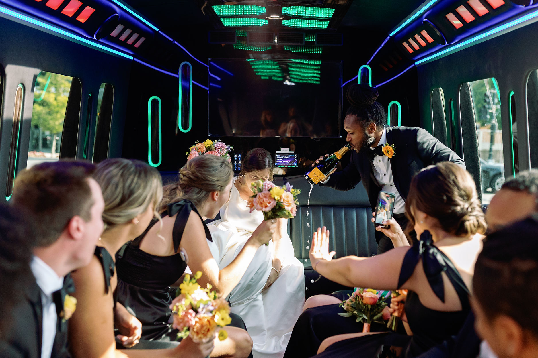 Dc wedding photographer the party bus