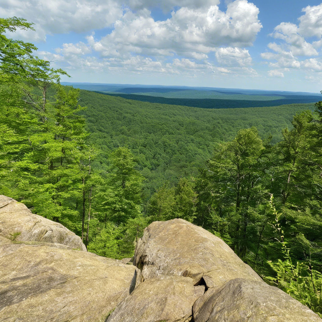 Forest elopement in Catoctin Mountain Park with scenic vistas