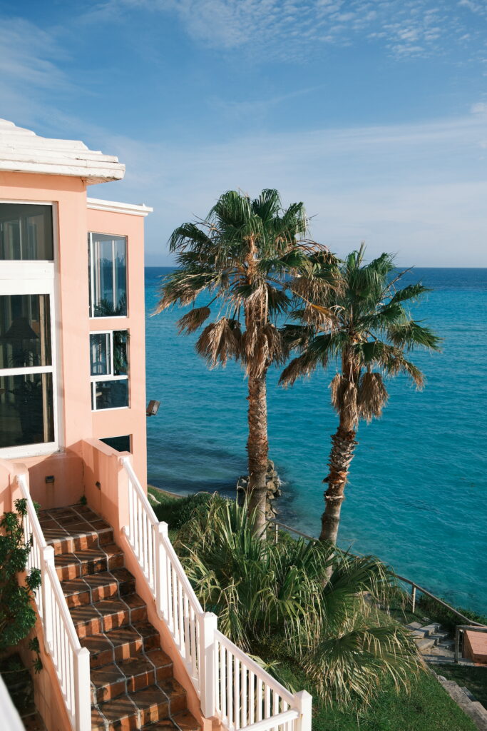 Sunset over turquoise waters at Pompano Beach Club Bermuda.